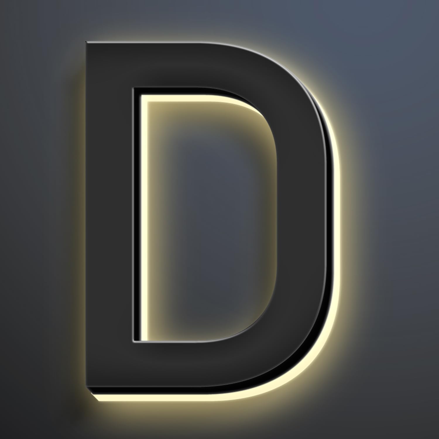 16 Inch Backlit LED Illuminated Home Address Numbers Stainless Steel Hand-Polished For House Address Signs Lighted House Numbers Elevate Address Display,D