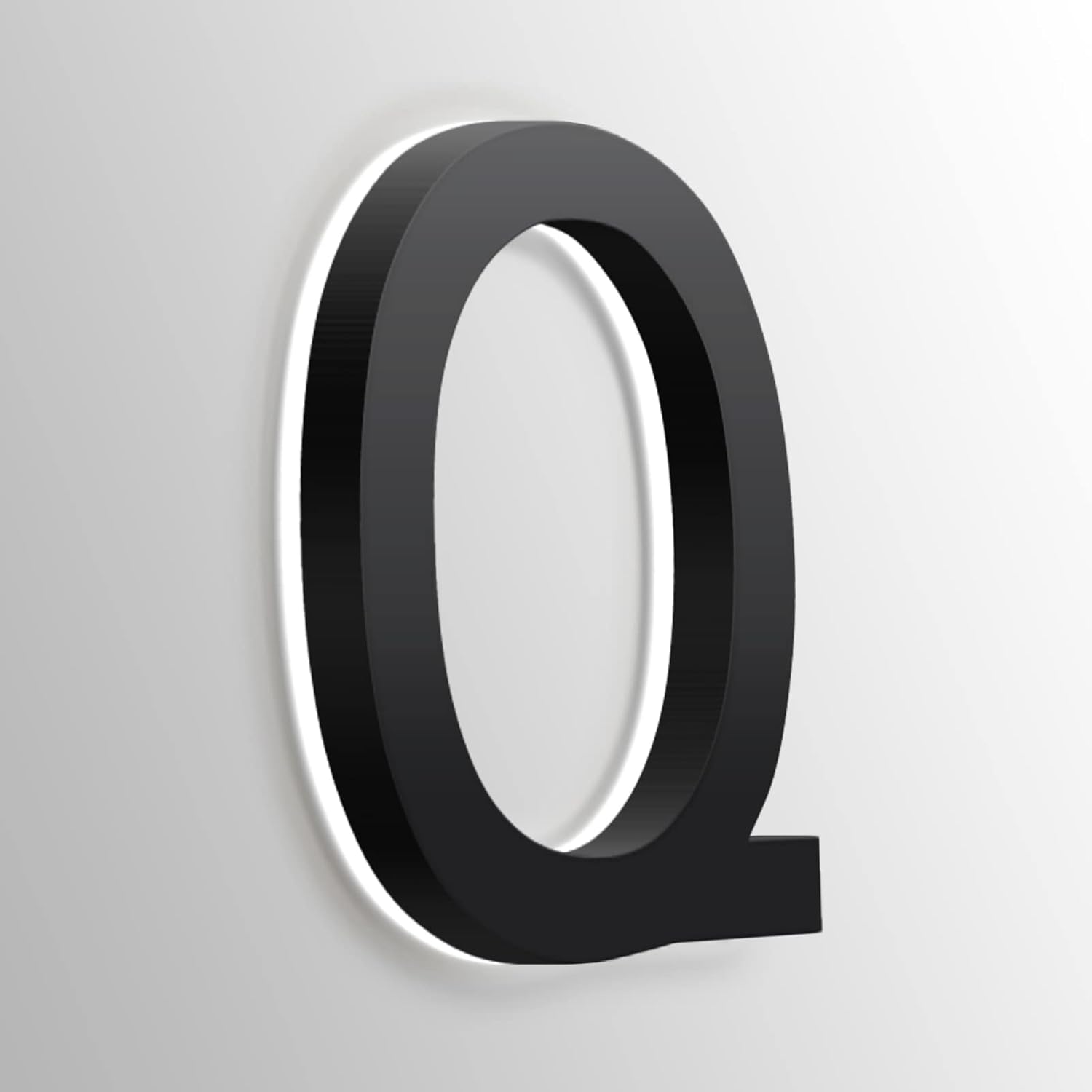 20 Inch Stainless Steel Backlit LED Address Number Sign For Outside, Modern Illuminated House Numbers Plaques Personalised, Lighted House Sign, Black,6