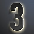 Illuminated House Address Numbers Signs, Stainless Steel,Up-Scale Modern Look, Backlit LED Illuminated Home Address Number, Lighted House Numbers For Outside,18 Inch/450mm,3