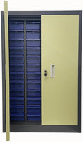 TECHTONGDA Bolt and Nut Tool Storage Cabinet 48 Drawers Parts Cabinet Contains Assortment KIT Part Cabinet Organization Shelves with Lock and Door