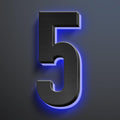 Backlit LED Illuminated House Numbers, Stainless Steel Hand-Polished For House Address Signs, Modern Lighted House Numbers, Illuminated Address Numbers For Outside,20 Inch/500mm,5