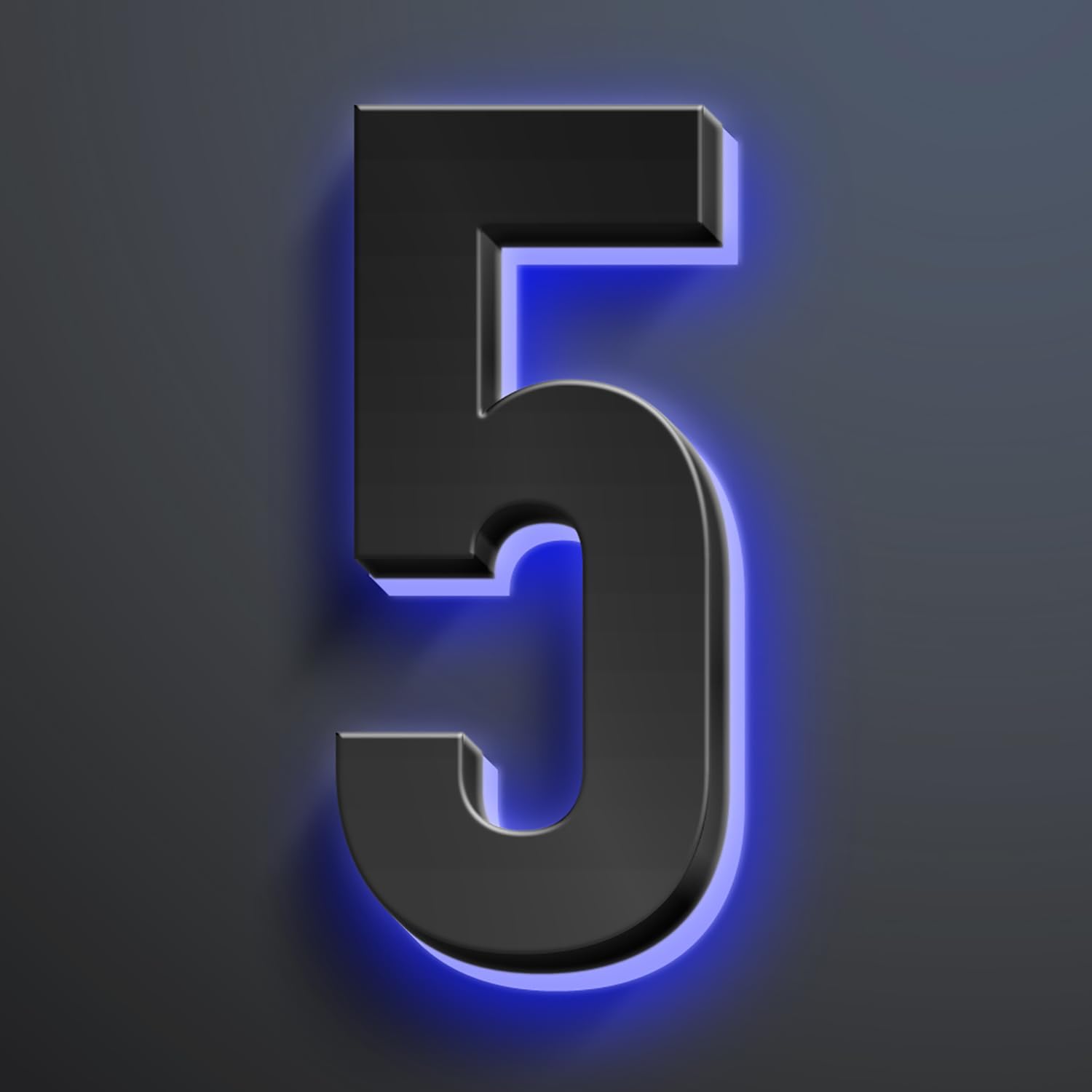 Backlit LED Illuminated House Numbers, Stainless Steel Hand-Polished For House Address Signs, Modern Lighted House Numbers, Illuminated Address Numbers For Outside,16 Inch/400mm,5