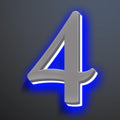 Backlit LED Illuminated Home Address Numbers 16 Inch, Stainless Steel Hand-Polished For House Address Signs, Large Lighted House Numbers, Modern Address Numbers,4