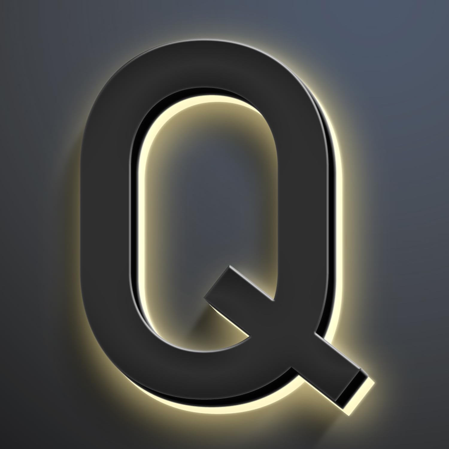 20 Inch Backlit LED Illuminated Home Address Numbers Make An Distinctive Impression Modern Lighted House Numbers For Outside Metal House Address Signs,Q