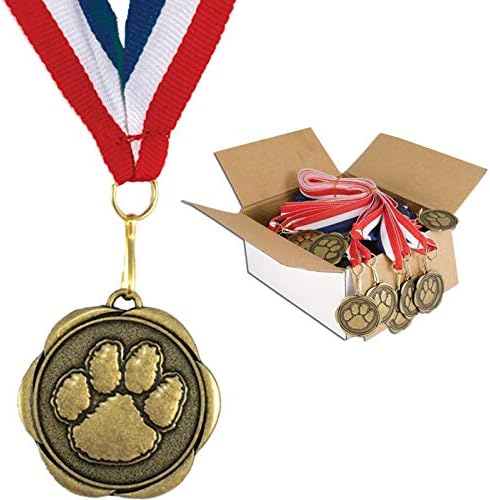 Set of 100 Award Medals with Neck Ribbons