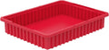 Akro-Mils 33224 Akro-Grid Plastic Slotted Dividable Modu Box Stackable Grid Storage Tote Container, (22-3/8-Inch L x 17-3/8-Inch W x 4-Inch H), (6 Pack), Red