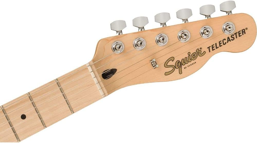 Squier by Fender Affinity Series Telecaster, Maple fingerboard (Butterscotch Blonde) Bundle with Fender 10ft Cable (Straight/Straight), Guitar 12-Pack Picks, and 2' Guitar Straps