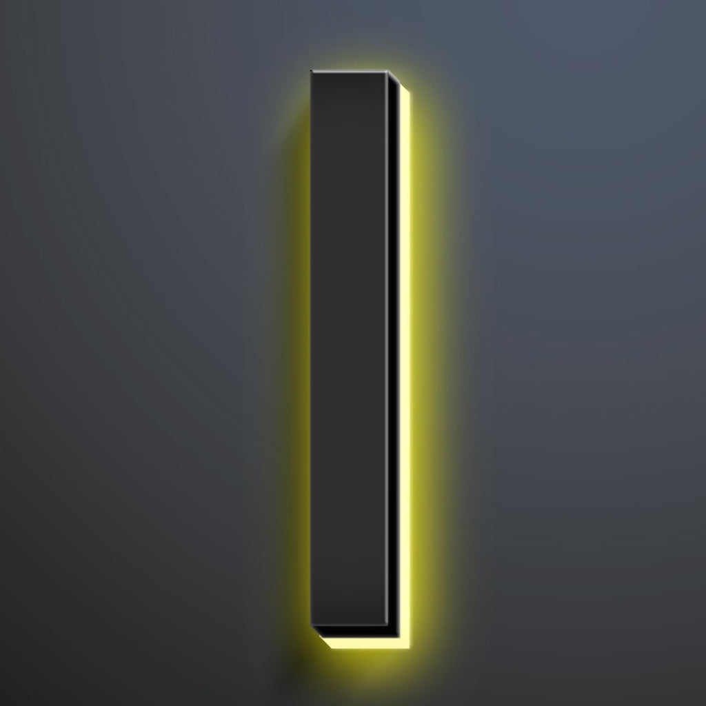 16 Inch Backlit LED Illuminated Address Signs For House Hand-polished Address Numbers For House Modern Large Lighted Metal House Numbers For Outside,I