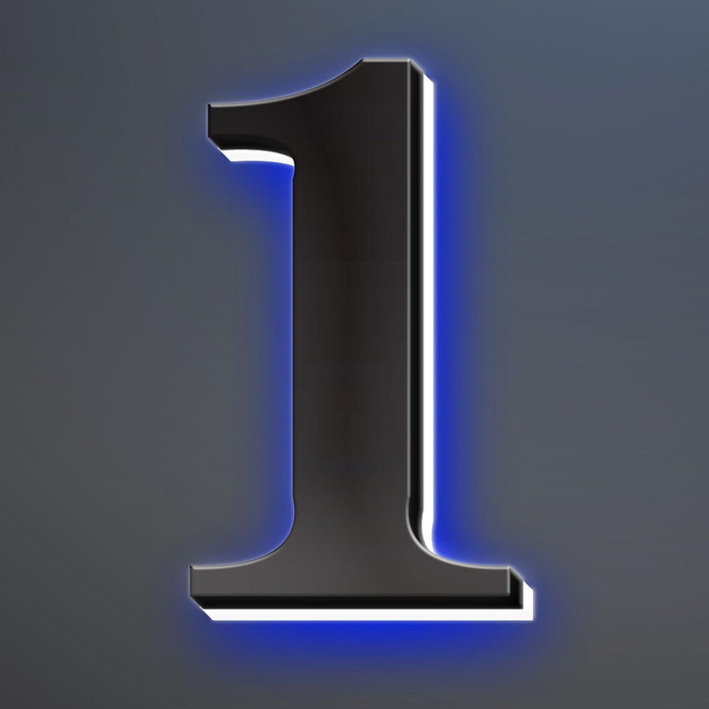 Illuminated LED House Numbers, Stainless Steel, Backlit LED Illuminated Home Address Number, Up-Scale Modern Look, Lighted House Numbers, Modern Address Numbers,20 Inch/500mm,1