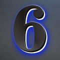 Illuminated LED House Numbers, Stainless Steel, Backlit LED Illuminated Home Address Number, Up-Scale Modern Look, Lighted House Numbers, Modern Address Numbers,20 Inch/500mm,6