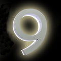 16' Backlit Illuminated LED Home Address Numbers, Stainless Steel Hand-Polished For House Address Signs, Modern Large Lighted House Numbers For Outside,K