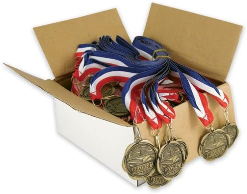 Set of 100 Award Medals with Neck Ribbons