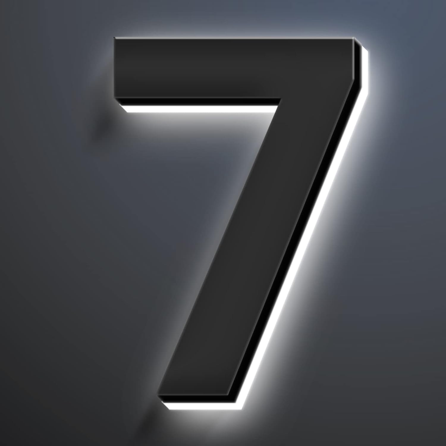16' Address Numbers, Stainless Steel, Backlit LED Illuminated House Number, Up-Scale Modern Black Look, Lighted Home Address Numbers For Outside,5