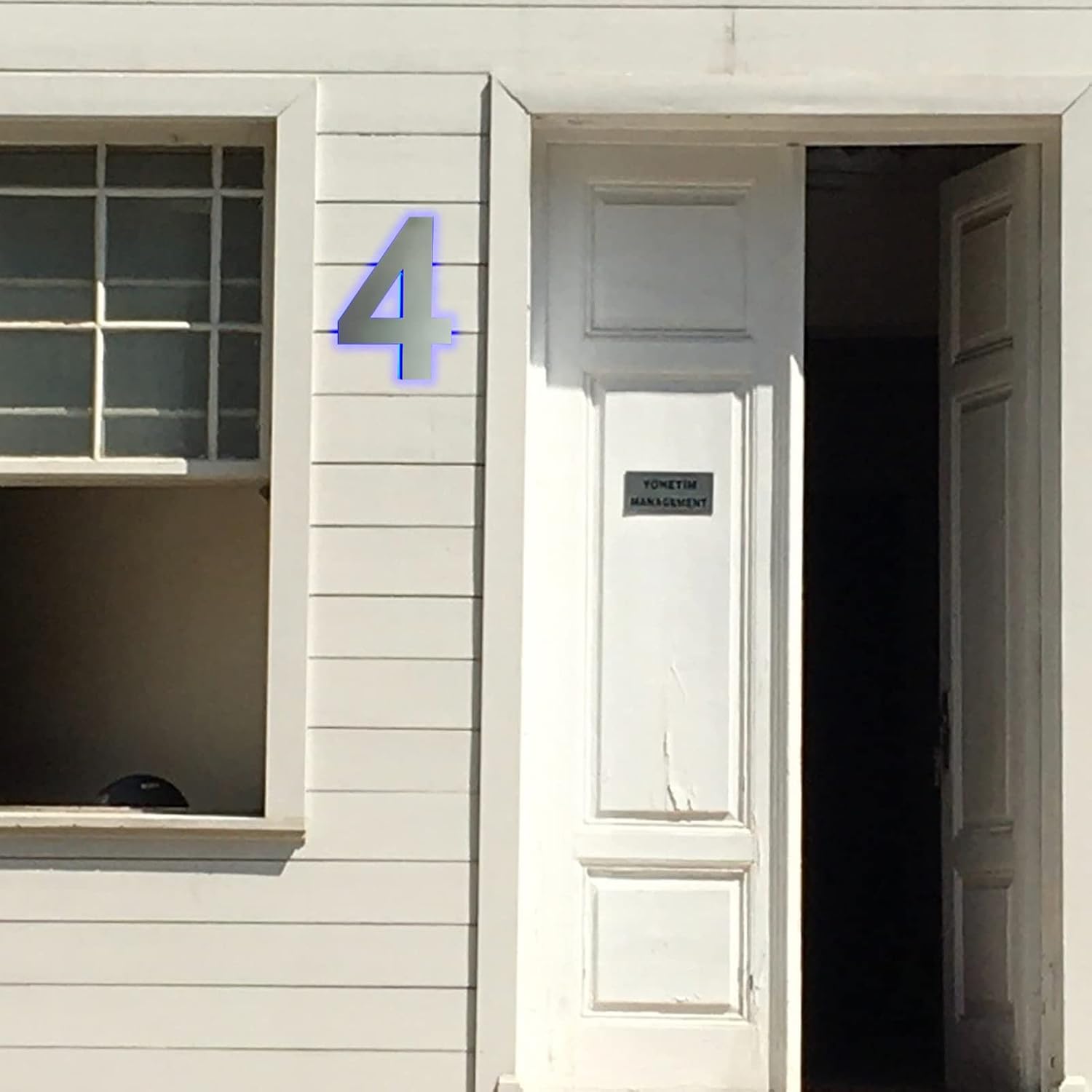 Illuminated Address Signs For Outside - 20 Inch Backlit LED House Numbers Plaques With Lights - Modern Large Lighted House Number For Wall,7