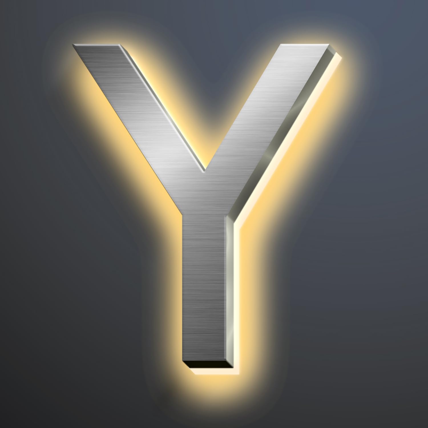 Illuminated LED House Numbers 18 Inch, Backlit LED Illuminated Address Numbers, Modern Lighted House Numbers At Night, Waterproof Large Metal Home Address Signs,Y