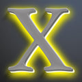 Illuminated Home Address Numbers 16 Inch, Backlit Illuminated LED House Number For Outside, Lighted Up House Address Numbers, Metal House Numbers With LED Lights,X
