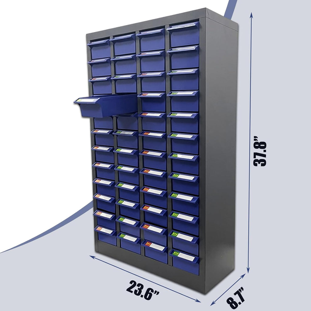 Parts Cabinet 48 Drawers Bolt and Nut Parts Storage Cabinet Storage Equipment Organization Shelves Hardware and Office Supplies