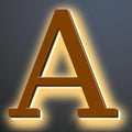 Illuminated LED House Numbers 20', Stainless Steel Backlit LED Illuminated Home Address Numbers, Large Modern Lighted House Numbers For Outside, Brown, Warm Light,A