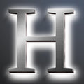 Backlit LED Illuminated Home Address Numbers 16', Large Modern Stainless Steel Illuminated House Numbers For Outside, Lighted Address Signs For A Stylish Look,H
