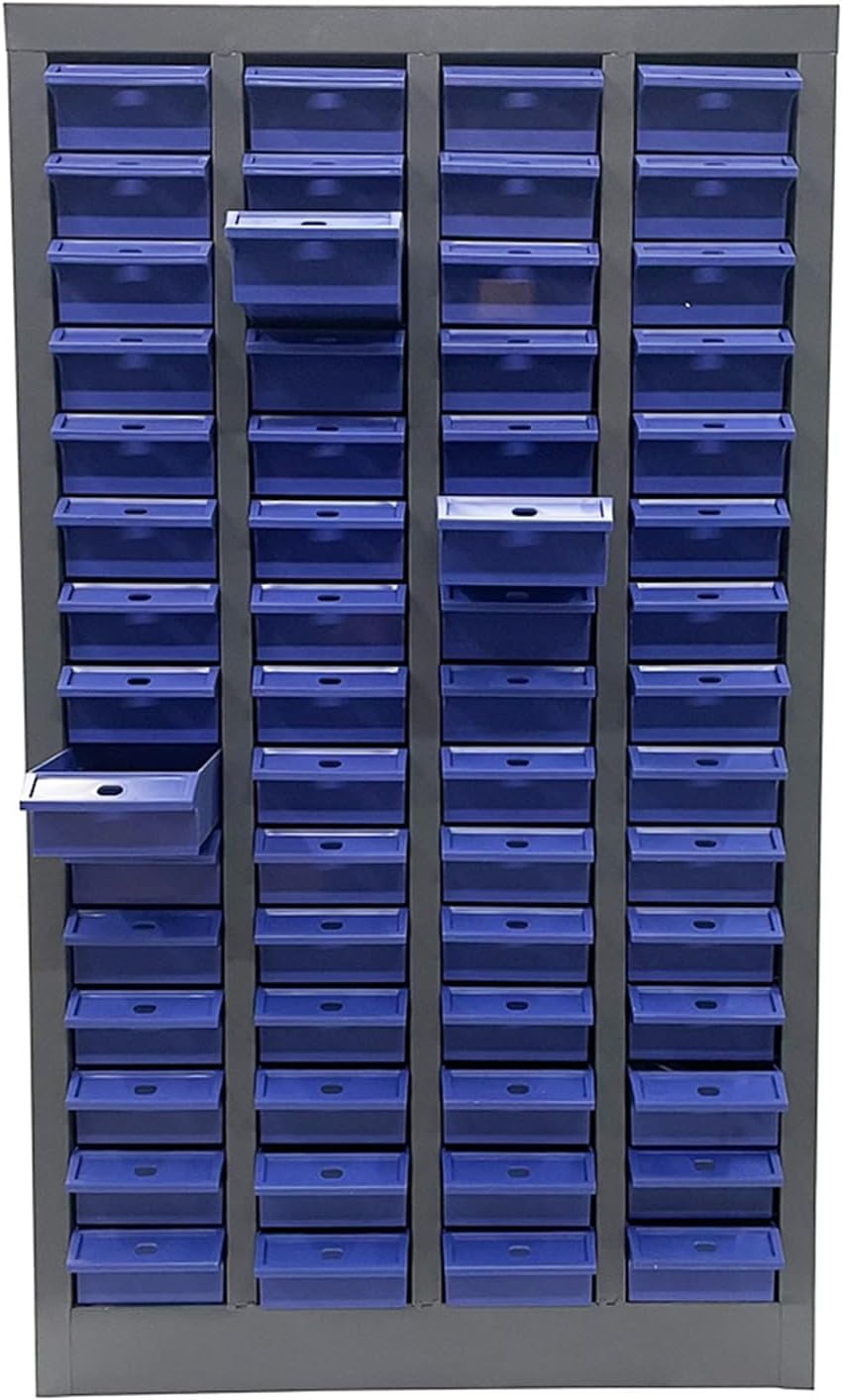Parts Cabinet with 60 Small Size Drawers Bolt and Nut Tool Storage Without Door Parts Cabinet with ABS Material Drawer for Storing Screws Trinkets and Workshop Tool
