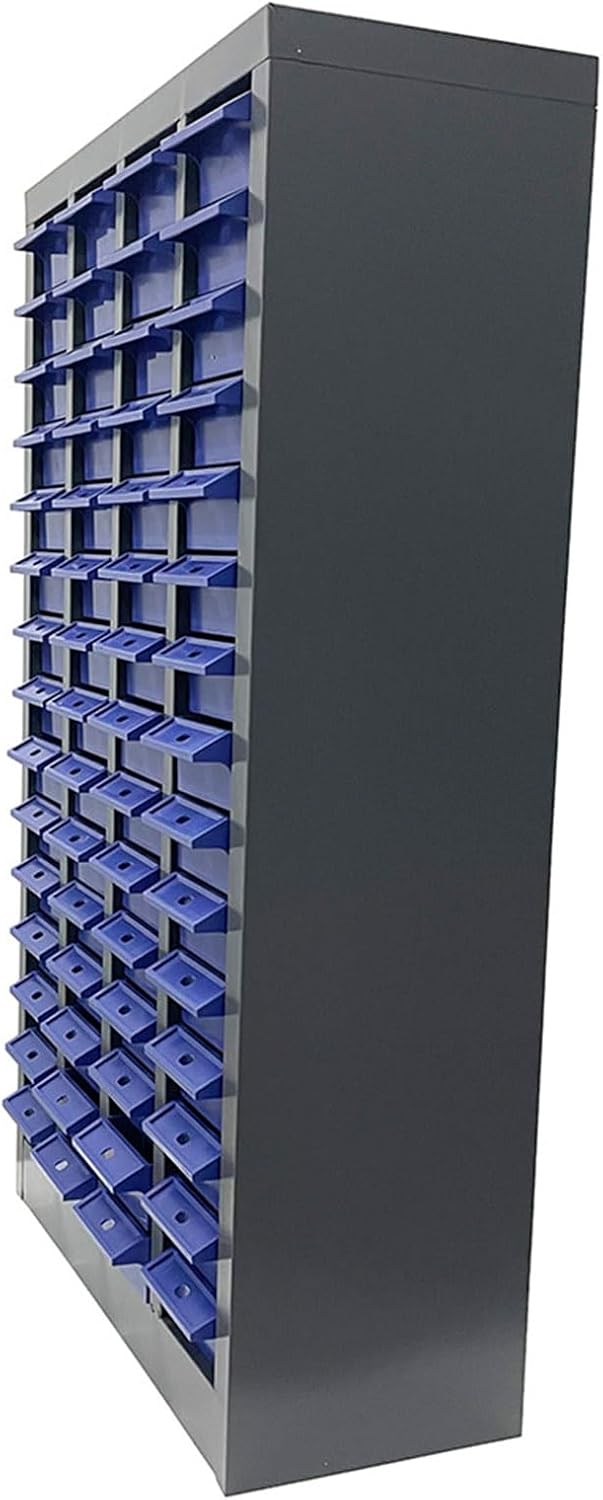 Small Parts Storage Cabinet, 60 Drawers (7.8x3.9x1.9 Inch), Heavy Duty Cold-Rolled Steel + ABS/PS, Hardware Organizer for Nails/Screws/Bolts/Nuts, Anti-Fall