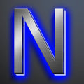 Illuminated House Numbers 18 Inch, Backlit Illuminated LED House Address Numbers For Outside, Modern Metal Lighted Address Numbers Signs, Brushed Silver, Blue Light,N