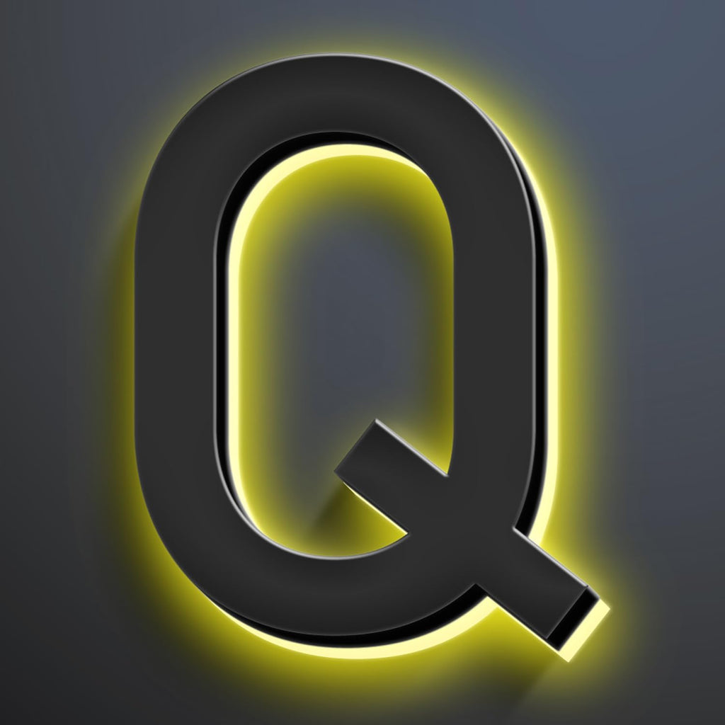16 Inch Backlit LED Illuminated Address Signs For House Hand-polished Address Numbers For House Modern Large Lighted Metal House Numbers For Outside,Q