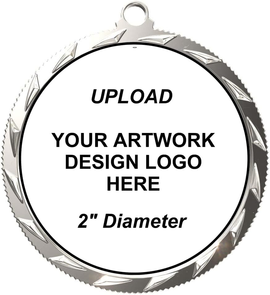 Express Medals Various Styles (Packs of 12 to 500) of Full Color Custom Logo Design Gold Silver Bronze Medals Trophy Award with Choice of Neck Ribbon Medal Trophies Gift Prize Tournament Awards