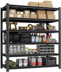 Industrial Storage Rack,Heavy-Duty Steel Shelving Unit,6-Tier Multi-Purpose Garage Organization System Black 83' H x 54.5' W x 22.8' D