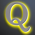 Illuminated Home Address Numbers 16 Inch, Backlit Illuminated LED House Number For Outside, Lighted Up House Address Numbers, Metal House Numbers With LED Lights,Q