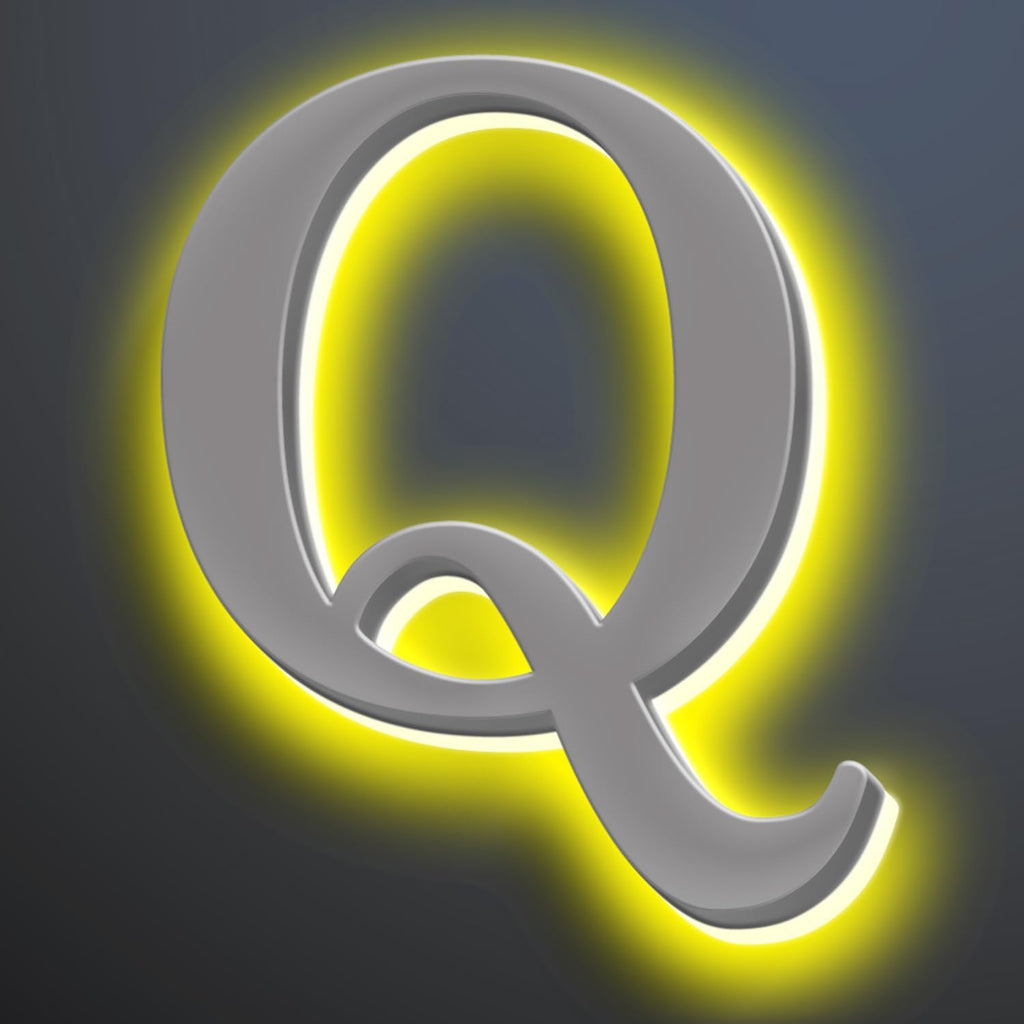 Illuminated House Number For Outside 20 Inch, Backlit LED House Number Signs Enhance Your Home's Elegance, Lighted Address Numbers, Metal House Numbers With Lights,Q