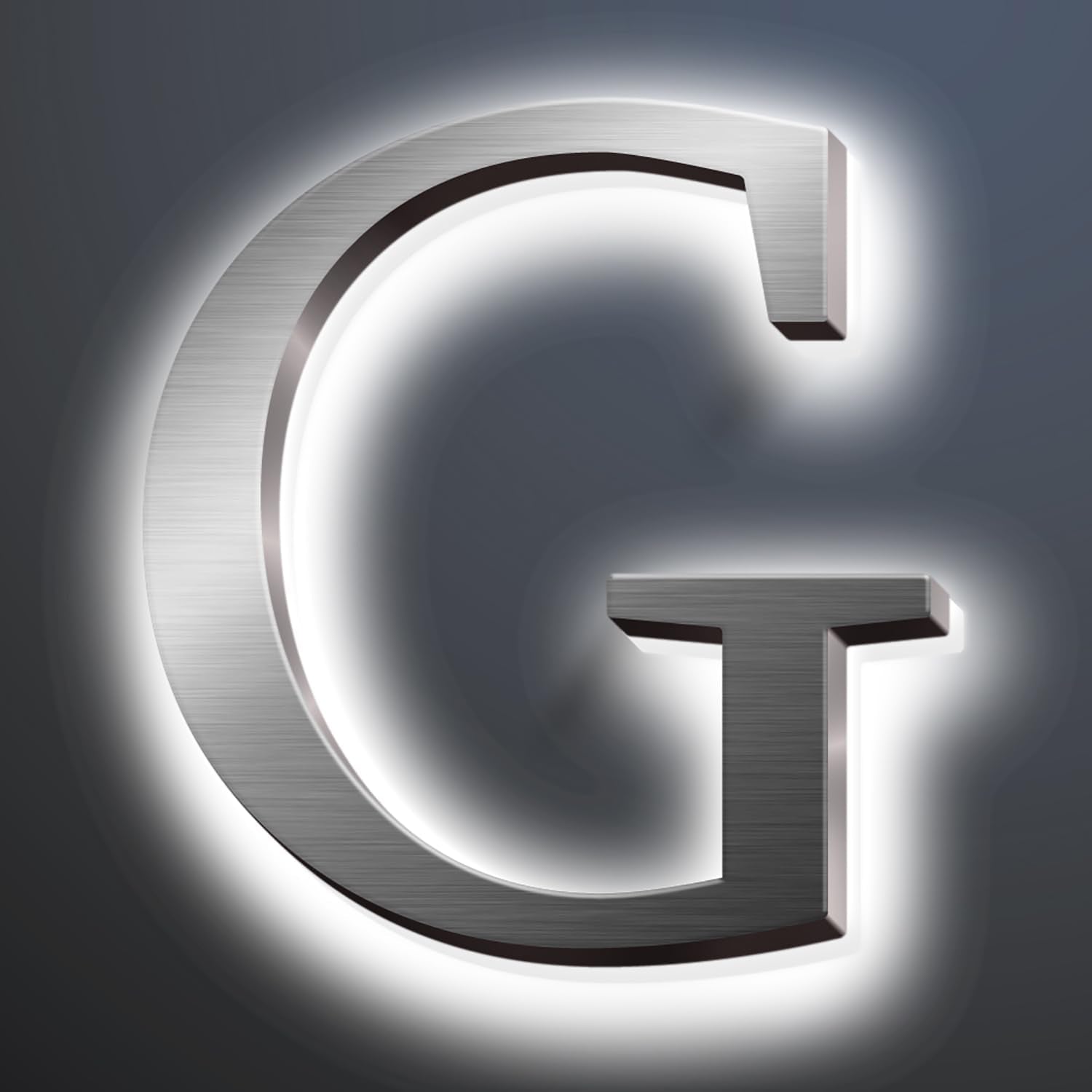 Backlit LED Illuminated Home Address Numbers 16', Large Modern Stainless Steel Illuminated House Numbers For Outside, Lighted Address Signs For A Stylish Look,G