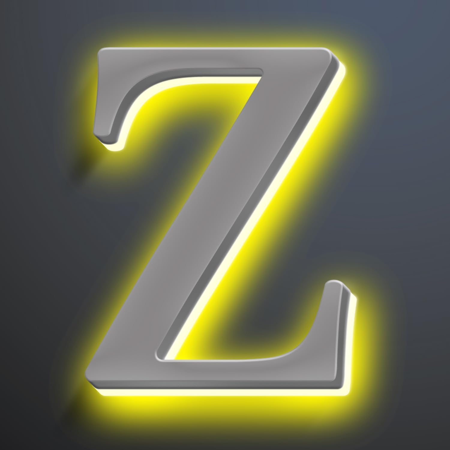 Illuminated Home Address Numbers 16 Inch, Backlit Illuminated LED House Number For Outside, Lighted Up House Address Numbers, Metal House Numbers With LED Lights,Z