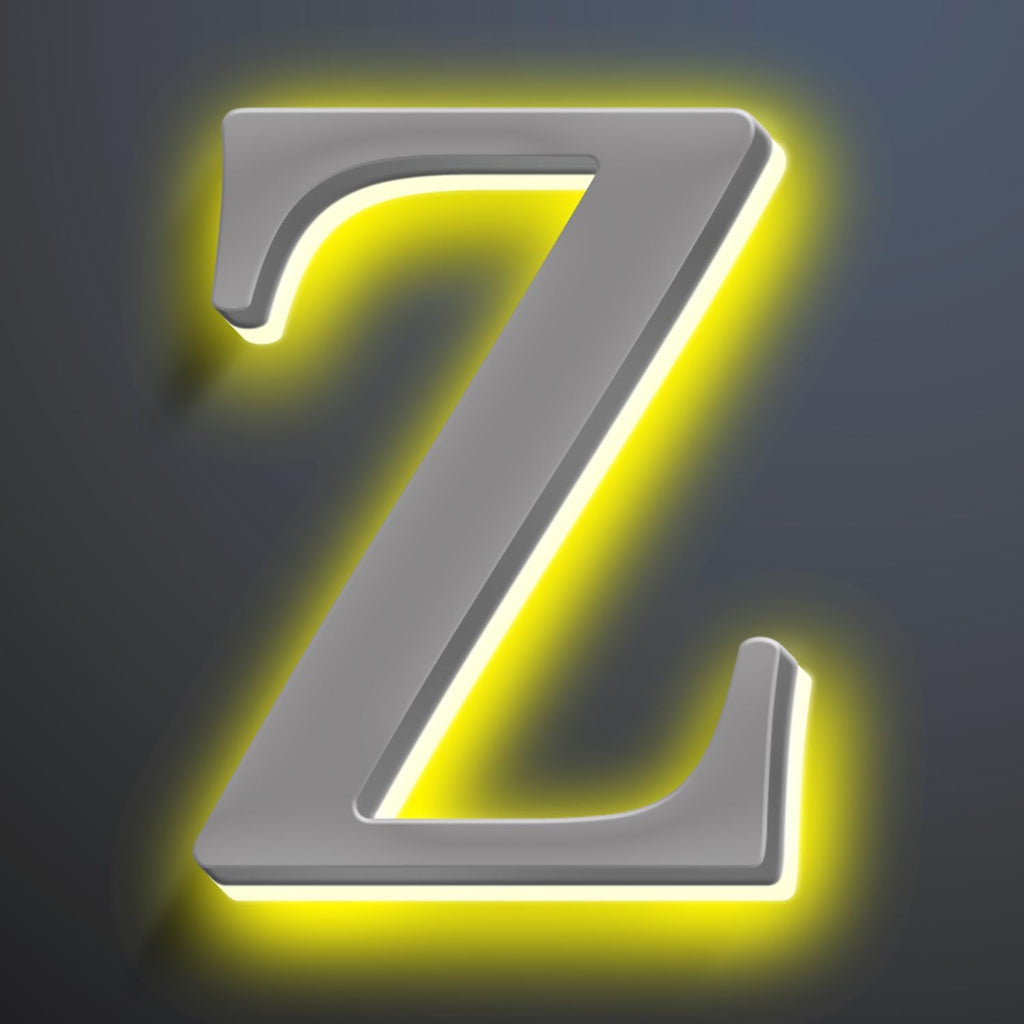 Illuminated House Number For Outside 20 Inch, Backlit LED House Number Signs Enhance Your Home's Elegance, Lighted Address Numbers, Metal House Numbers With Lights,Z