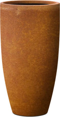 Kante 23.6' H Iron Oxide Finish Concrete Tall Planters Large Outdoor Indoor Decorative Plant Pots with Drainage Hole and Rubber Plug, Modern Tapered Style for Home and Garden (RC0099A-C80621)