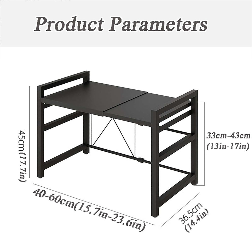 YSUEFIJO Bakers Rack with Storage Cabinet, Kitchen Microwave Stand with 4 S-Shaped Hooks, 2/3 Tiers Kitchen Storage Shelf, Black/White Coffee Bar Table, Kitchen Countertop Organizer