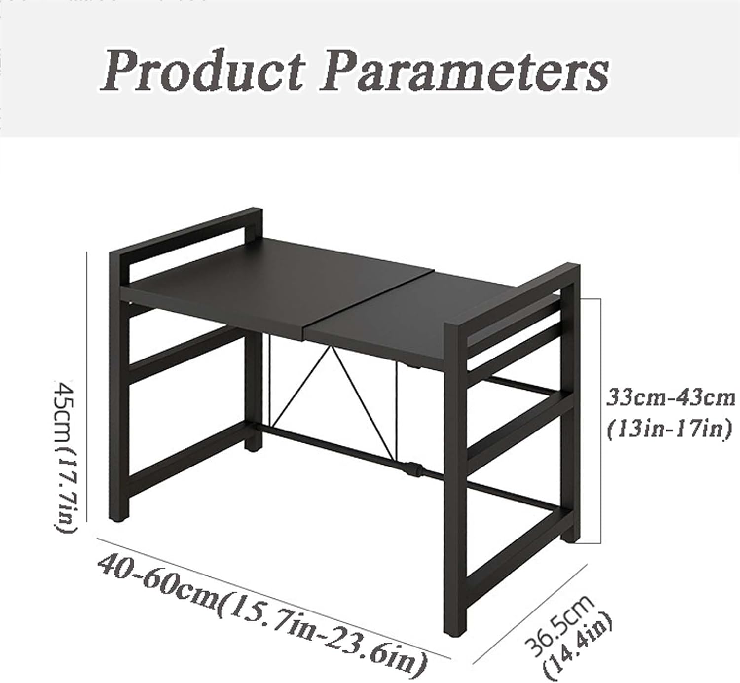 YSUEFIJO Bakers Rack with Storage Cabinet, Kitchen Microwave Stand with 4 S-Shaped Hooks, 2/3 Tiers Kitchen Storage Shelf, Black/White Coffee Bar Table, Kitchen Countertop Organizer