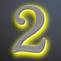 Illuminated Home Address Numbers 16 Inch, Backlit Illuminated LED House Number For Outside, Lighted Up House Address Numbers, Metal House Numbers With LED Lights,2