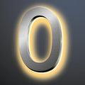 Backlit LED Illuminated Home Address Numbers, 16 Inch Illuminated House Numbers, Stainless Steel Hand-Polished For House Address Signs, Modern Lighted House Numbers,0
