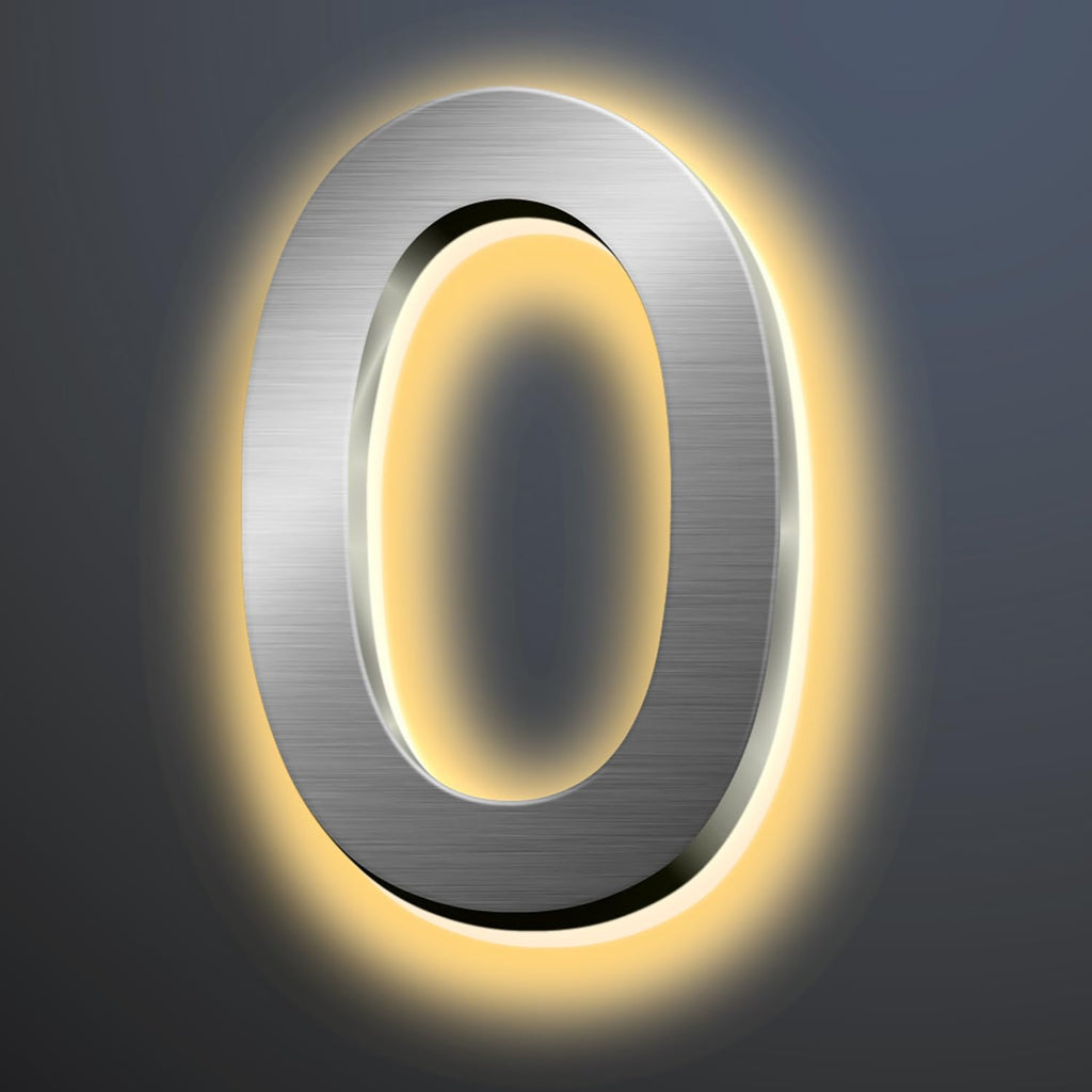 Illuminated LED House Numbers 18 Inch, Backlit LED Illuminated Address Numbers, Modern Lighted House Numbers At Night, Waterproof Large Metal Home Address Signs,0