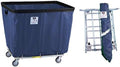 R&B Wire Products 416KDC-NVY 16 Bushel UPS & FedEx ABLE Vinyl Basket Truck All Swivel Casters44; Navy - 41.5 x 30.25 x 39 in.