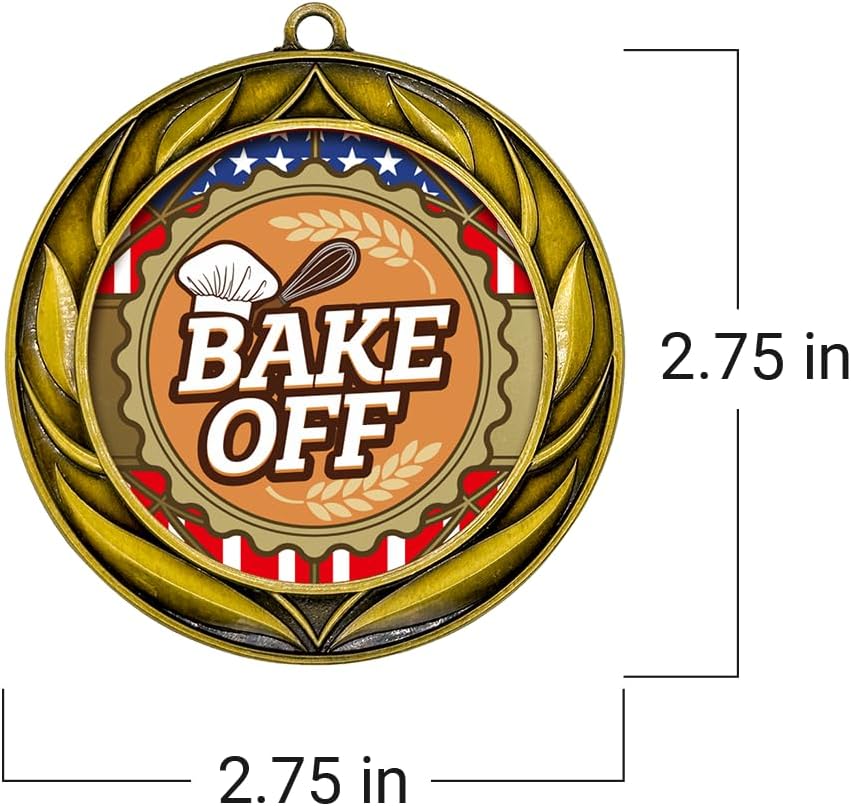 All Quality Wreath Design Bake Off Medal | Competition Metal Medal - 1st, 2nd, 3rd Place
