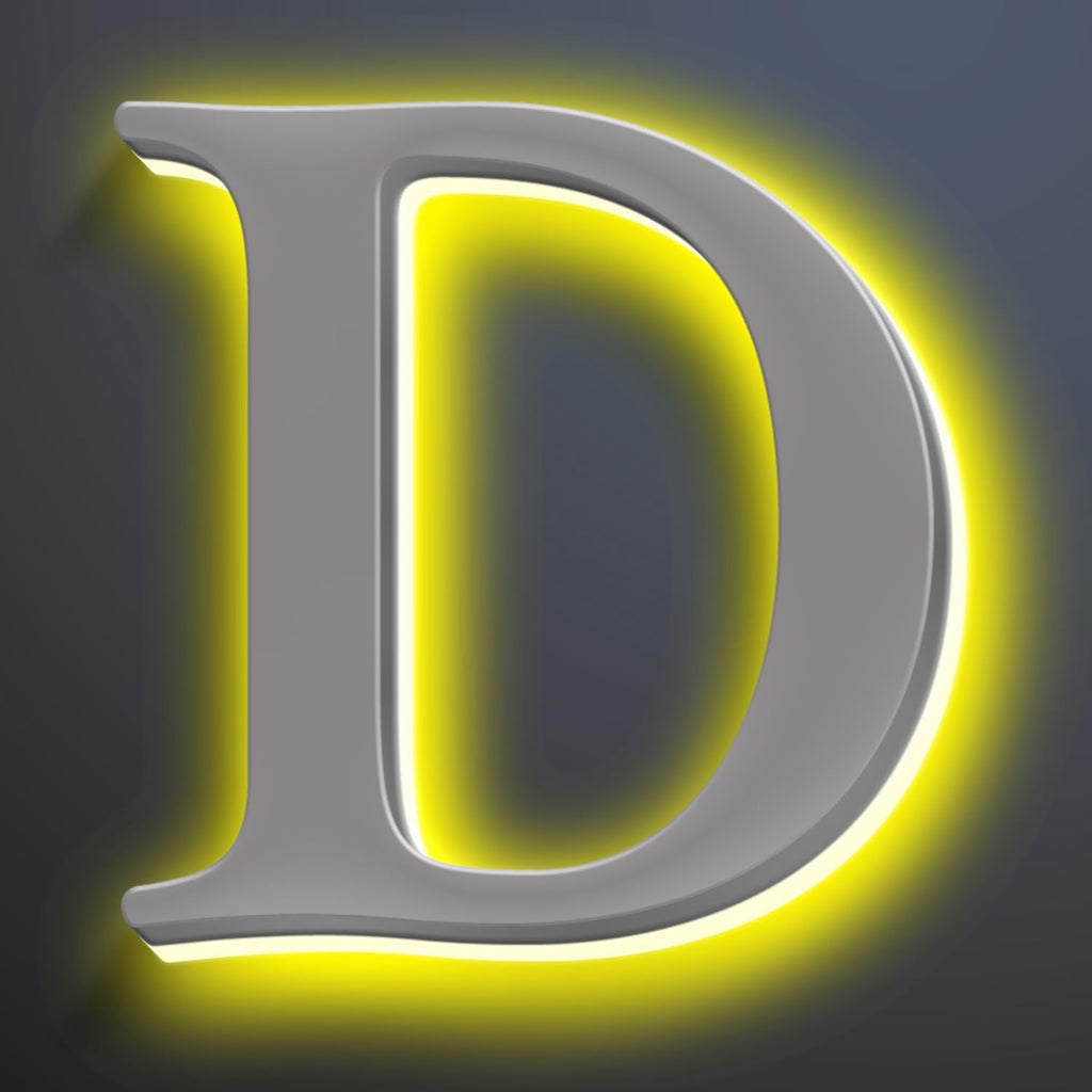 Illuminated House Number For Outside 20 Inch, Backlit LED House Number Signs Enhance Your Home's Elegance, Lighted Address Numbers, Metal House Numbers With Lights,D