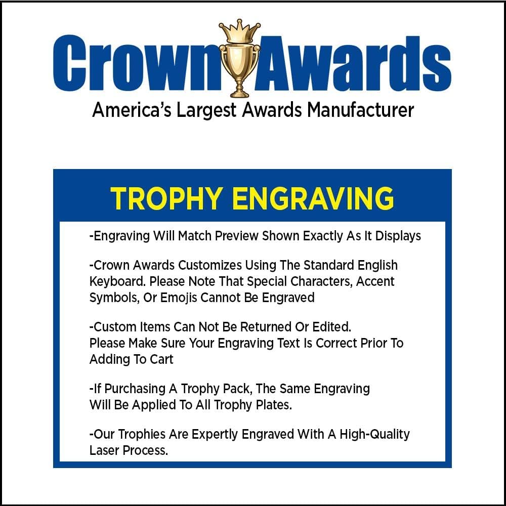 Crown Awards Honor Roll Trophies with Custom Engraving, 7.25' Personalized Honor Roll Recognition Trophy On Deluxe Round Base Prime