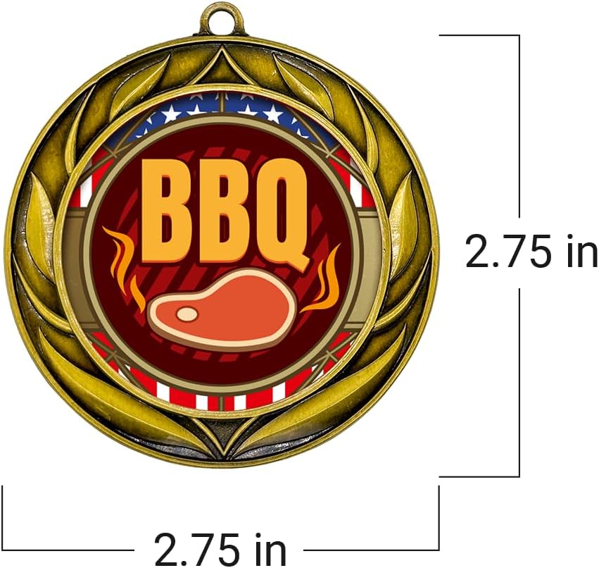 All Quality Wreath Design BBQ Medal | Competition Metal Medal - 1st, 2nd, 3rd Place