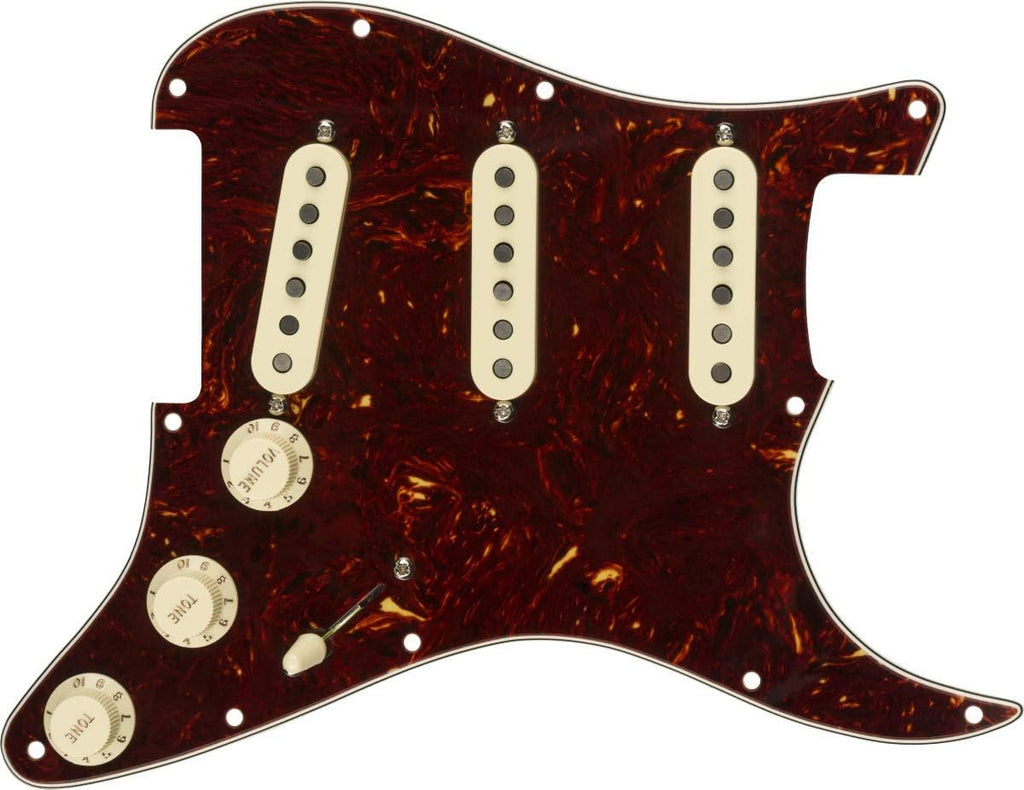 Fender Tex Mex Prewired Stratocaster Pickguard - Tortoise & Deluxe Locking Staggered Guitar Tuners, Chrome 1.7 x 10 x 4.5 inches