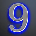 Backlit LED Illuminated House Numbers 18 Inch, Stainless Steel Hand-Polished For House Address Signs, Modern Lighted House Numbers, Large Metal Address Numbers,9