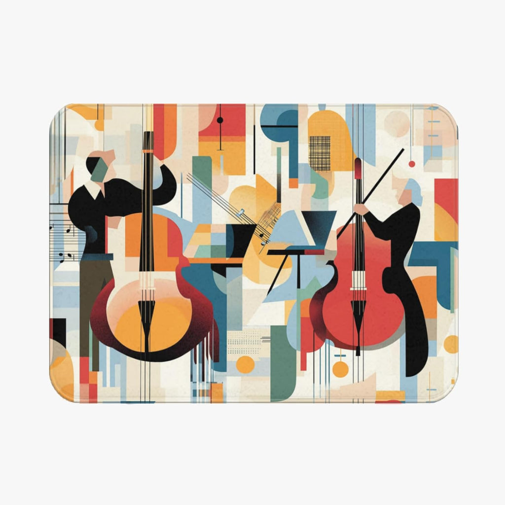 Guitar Rugs for Music Room - Guitar Rug, 6 ft x 8 ft, Abstract Colorful Musical Area, Multicolor, Washable & Non Slip & Soft Large Guitar Home Decor Gifts