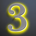 Illuminated Home Address Numbers 16 Inch, Backlit Illuminated LED House Number For Outside, Lighted Up House Address Numbers, Metal House Numbers With LED Lights,3