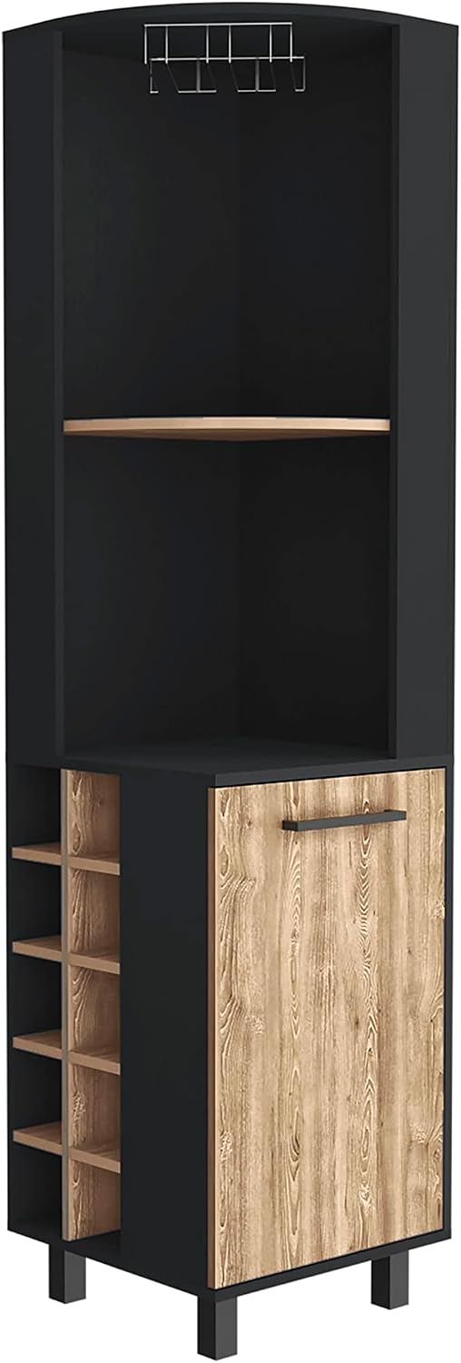 71' Freestanding Storage Cabinet, Kitchen Storage Bakers Rack with Wine Cubbies, Utility Food Cupboard with Stemware Racks for Dining, Multi